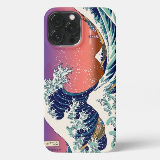 Modern Great Wave Hokusai Pop Art iPhoneケース (裏面)