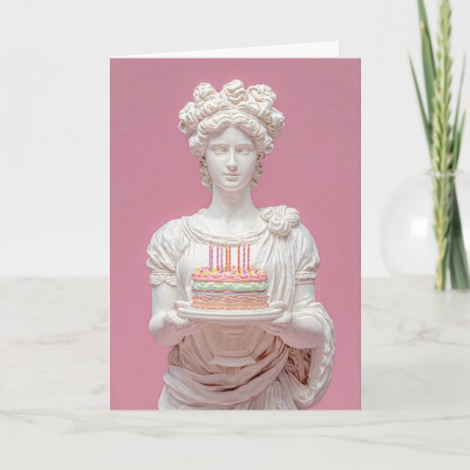 Modern Greek Statue Funny Birthday Card カード (正面)