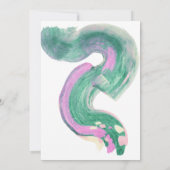 Modern Green Abstract Christmas Holiday Party 招待状 (裏面)