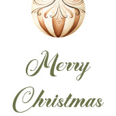 Modern Green and Gold Christmas Ball Gift Label ギフトタグ