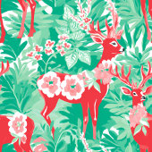 Modern green and magenta Christmas preppy towel バスタオルセット