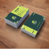 Modern Green and White Professional Business Card 名刺