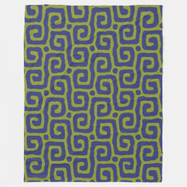 modern Green &blue Abstract pattern フリースブランケット
