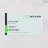 Modern Green & Blue Business Card | Creative Corpo 名刺 (裏面)