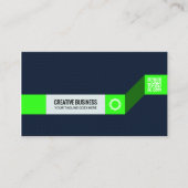 Modern Green & Blue Business Card | Creative Corpo 名刺 (正面)