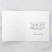 Modern Green Boho Abstract Christmas Family Photo カード (内部)