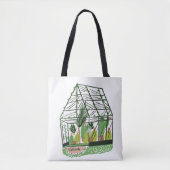 Modern Green Botanical Green House トートバッグ (正面)