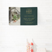 Modern Green Business Logo Photo Professional 横断幕 (インサイチュ)