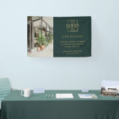 Modern Green Business Logo Photo Professional 横断幕 (トレードショー)