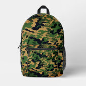 Modern Green Camouflage Backpack – Premium Army プリントバックパック (正面)