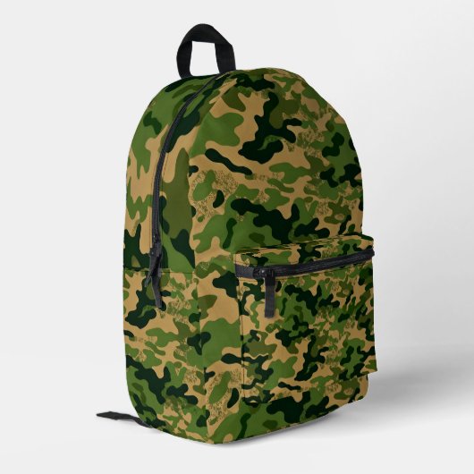 Modern Green Camouflage Backpack – Premium Army プリントバックパック (裏面左端)