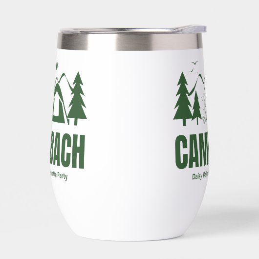 Modern Green Camp Bachelorette Weekend (左面)