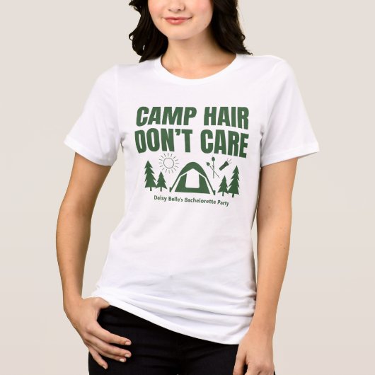 Modern Green Camp Bachelorette Weekend トライブレンドTシャツ (正面)