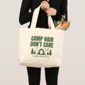 Modern Green Camp Bachelorette Weekend ラージトートバッグ (正面(商品))