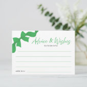 Modern Green Coquette Bow Advice and Wishes  エンクロージャーカード (スタンド正面)