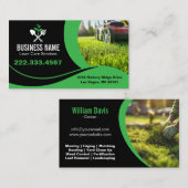 Modern Green Curve Mower Lawn Care 名刺 (正面/裏面)