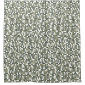 Modern green dots Shower Curtain シャワーカーテン (正面)