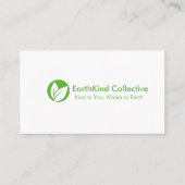 Modern Green Eco Friendly Clean Fresh Minimalist 名刺 (正面)