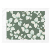 Modern Green Eucalyptus Leaf Spring Tablecloth テーブルクロス (正面(横))