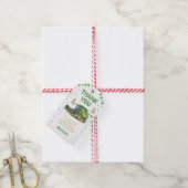 Modern Green Farm Tractor 1st Birthday  ギフトタグ (より糸付き)