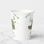 Modern Green Farm Tractor 3rd Birthday 紙コップ (右)