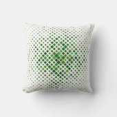 Modern Green Geometric Pattern Throw Pillow クッション (正面)