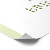 Modern Green Gingham Perfect Pair Bridal Shower ポスター (角)