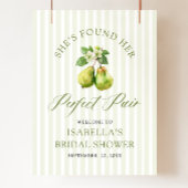 Modern Green Gingham Perfect Pair Bridal Shower ポスター