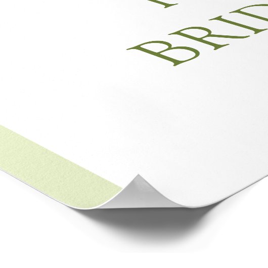 Modern Green Gingham Perfect Pear Bridal Shower ポスター (角)