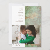 Modern Green Gold Be Our Guest Photo Couple (正面)