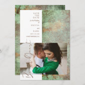 Modern Green Gold Be Our Guest Photo Couple (正面/裏面)