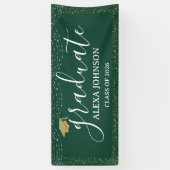 Modern Green & Gold Class Of 2026 Graduate 横断幕 (縦)