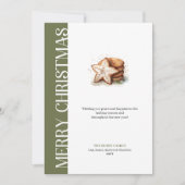 Modern Green Gold Holiday Greetings Digital Card シーズンカード (正面)