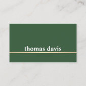 Modern Green Golden Line Bold Consultant 名刺 (正面)