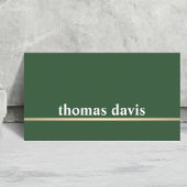 Modern Green Golden Line Bold Consultant 名刺