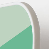 Modern Green Gradient Striped Monogram ピックルボールラケット (左詳細)