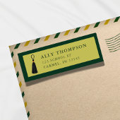 Modern Green Graduation Cap Tassel  ラベル