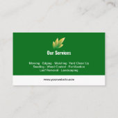 Modern Green Leaf Landscaping Logo 名刺 (裏面)