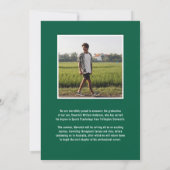 Modern Green Masculine Photo Graduation 案内状 (裏面)