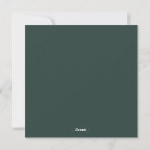 Modern Green Multi Photo Merry Christmas Script シーズンカード (裏面)