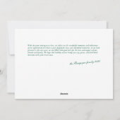 Modern Green n Pink Stripe 3 Photo Christmas Card シーズンカード (裏面)