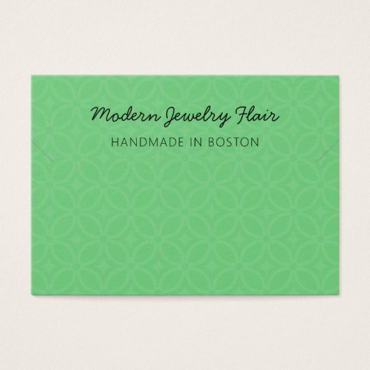 Modern Green Necklace Bracelet Display Card (正面)