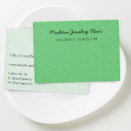 Modern Green Necklace Bracelet Display Card