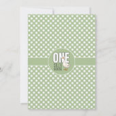 Modern Green One Silly Goose 1st Birthday  招待状 (裏面)