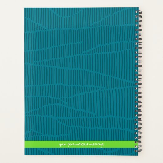 Modern Green Personalized  プランナー手帳 (裏面)