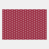 Modern Green Red Blue Snowflake Christmas ラッピングペーパーシート (正面3)