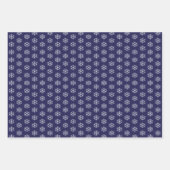 Modern Green Red Blue Snowflake Christmas ラッピングペーパーシート (正面3)