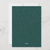 Modern Green Snow Photo Christmas Card シーズンカード (裏面)