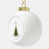 Modern Green Spiral Christmas Tree ,round ornament セラミックボールオーナメント (右)