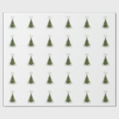 Modern Green Spiral Christmas Tree,Wapping paper  ラッピングペーパー (フラット)